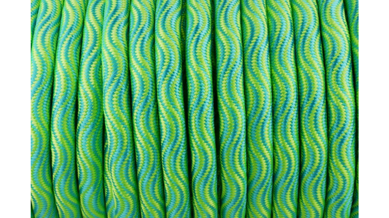 Titan Halskette Schwarz Neongrün Titan Sport Halskette 3 Seil Twist - Schwarz Neongrün, Für Baseball & Fitness Baseball Halskette Tornado