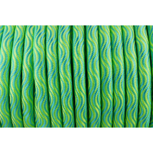 Smooth Wave Cord 10mm Neon Grün & Hellblau