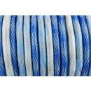 Smooth Wave Cord 10mm Blau, Hellblau & Silber