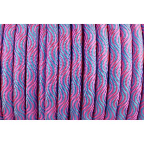 Smooth Wave Cord 10mm Pink & Hellblau