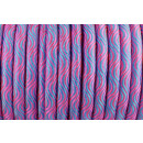 Smooth Wave Cord 10mm Pink & Hellblau