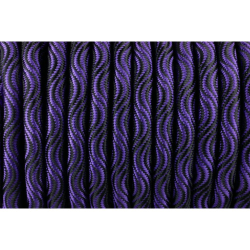 Smooth Wave Cord 10mm Lila & Schwarz