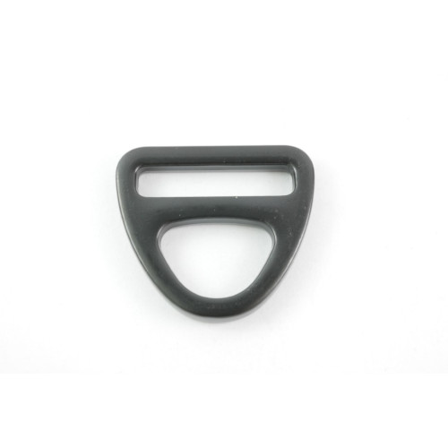 Dreieckiger D - Ring Schwarz 25 mm