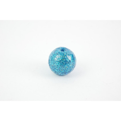 Acryl Perlen mit Glitzer Ozeanblau 8mm