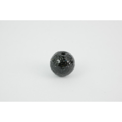 Acryl Perlen mit Glitzer Schwarz 8mm