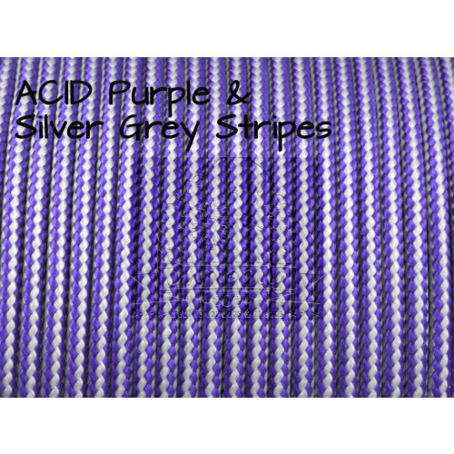 US - Cord  Typ 2 ACID Purple & Silver Grey Stripes