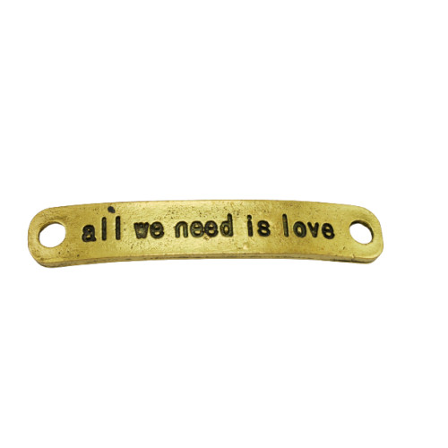 Verbinder "all we need is love" Goldfarbig