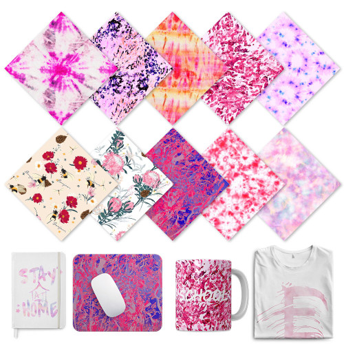 craftcut® Ink Transfer-Sheet Set Batik Flower in 30,5 x...