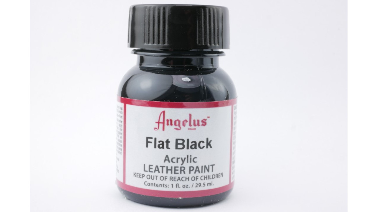 Flat Black - Angelus Lederfarbe Acryl - 29,5 ml (1 oz
