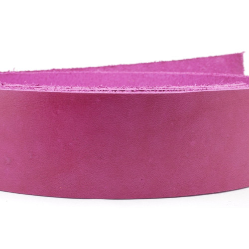 Lederriemen Rindvollleder Magenta Pink 38mm