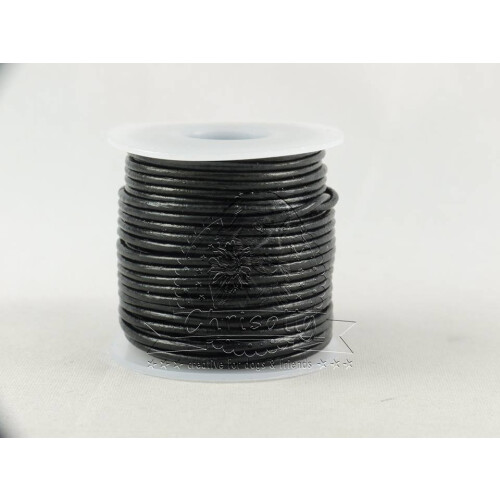 Leder 1mm Schwarz 20m Rolle