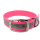 Biothane Halsband 25 mm mit Reflektorstreifen Neon Pink