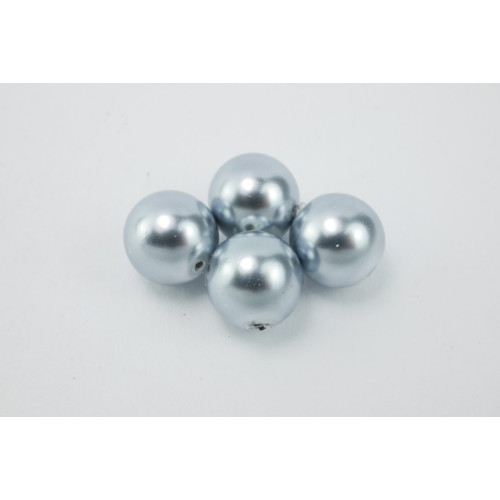 Glaswachsperle Ø 8mm Silbergrau