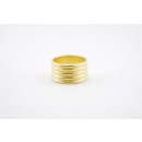 GPMG020 Ring Streifen Goldfarbig
