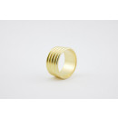 GPMG020 Ring Streifen Goldfarbig