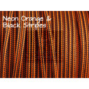 US - Cord  Typ 2 Neon Orange & Black Stripes